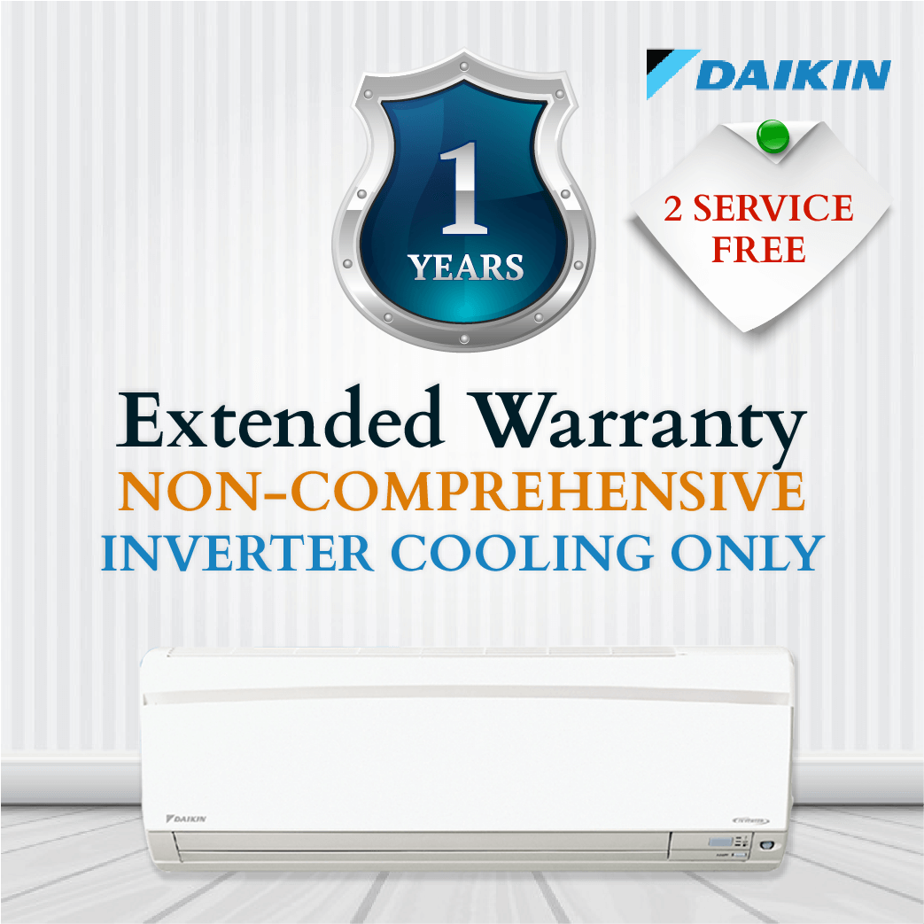 Daikin Non-Comprehensive Warranty - Inverter Cooling Only