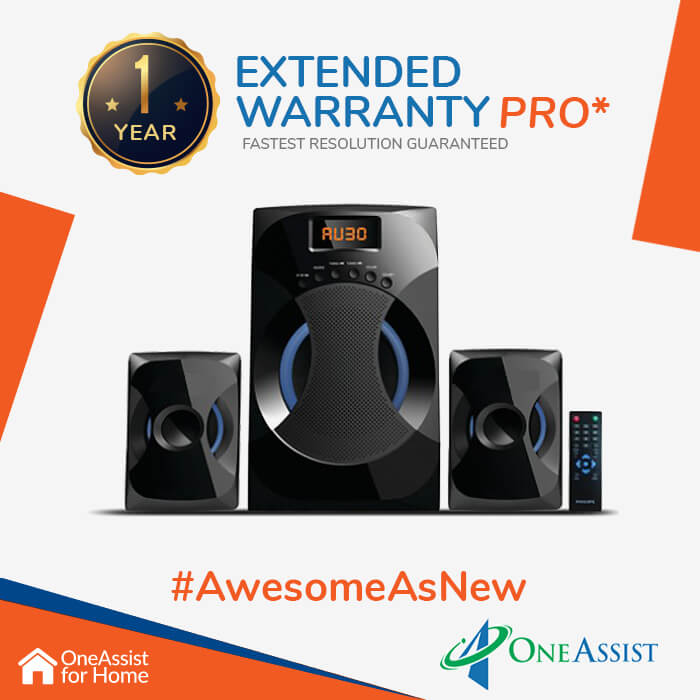 OneAssist One Year Plan (Device Price Range 100001 - 200000) for Home Theatre